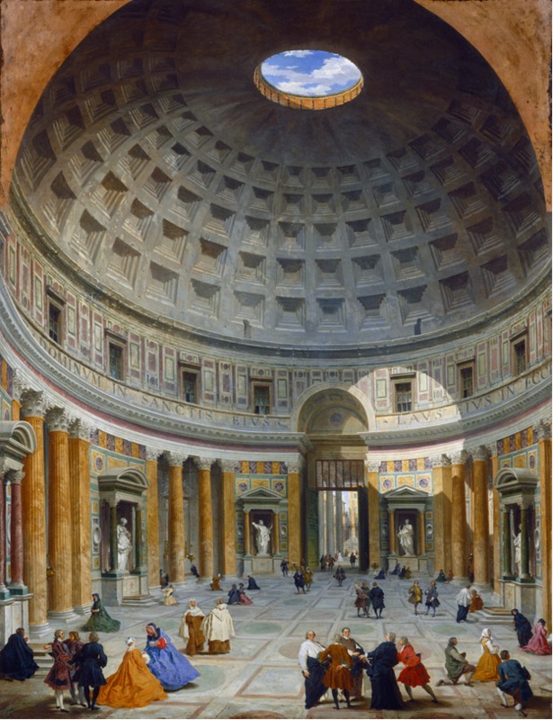 Giovanni Paolo Panini, <em>Interior of the Pantheon, Rome</em>, c. 1734, oil painting, (National Gallery of Art)