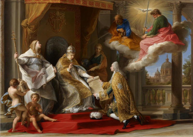 Pope Benedict XIV Presenting the Encyclical "Ex Omnibus" to the Comte de Stainville, Later Duc de Choiseul
