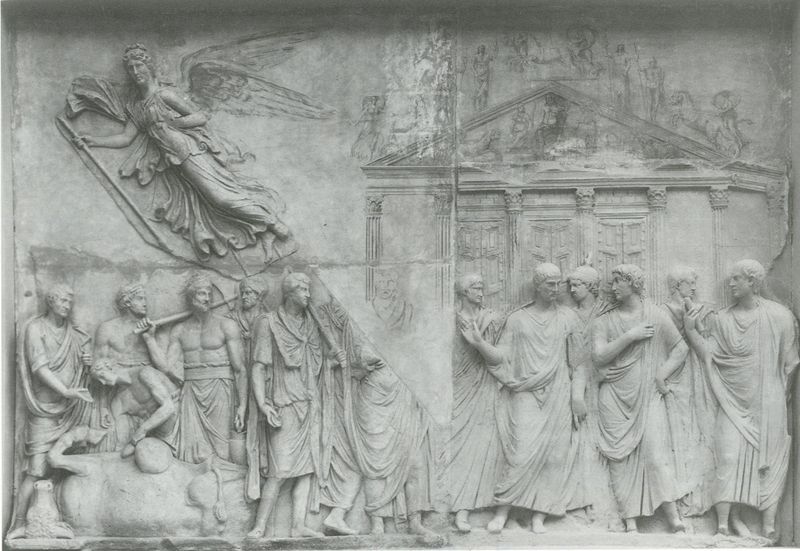 Relief depicting sacrifice in front of the Temple of Jupiter Capitolinus in Rome.