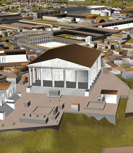 Rome Reborn digital rendering of Temple of Jupiter Optimus Maximus