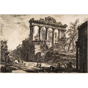 Temple of Saturn, plate 80/1 from the series "Vedute di Roma" (Views of Rome)