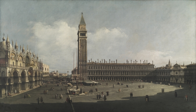 Bernardo Bellotto, <em>Piazza San Marco, Venice</em>, c. 1740, (Cleveland Museum of Art)