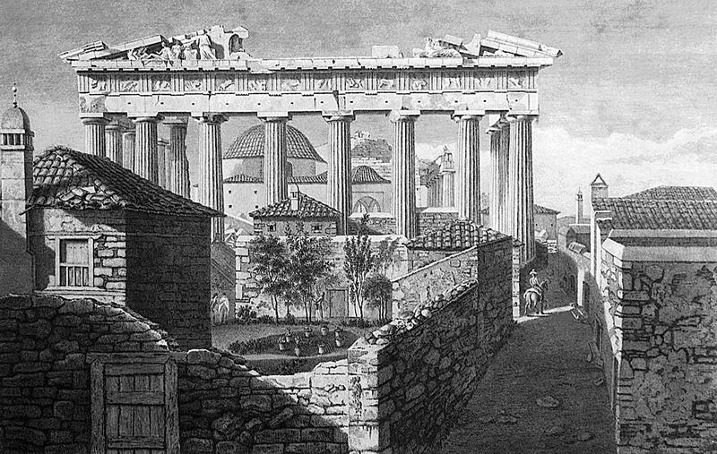 Nicholas Revett's The Parthenon When It Contained a Mosque, from James Stuart’s Antiquities of Athens