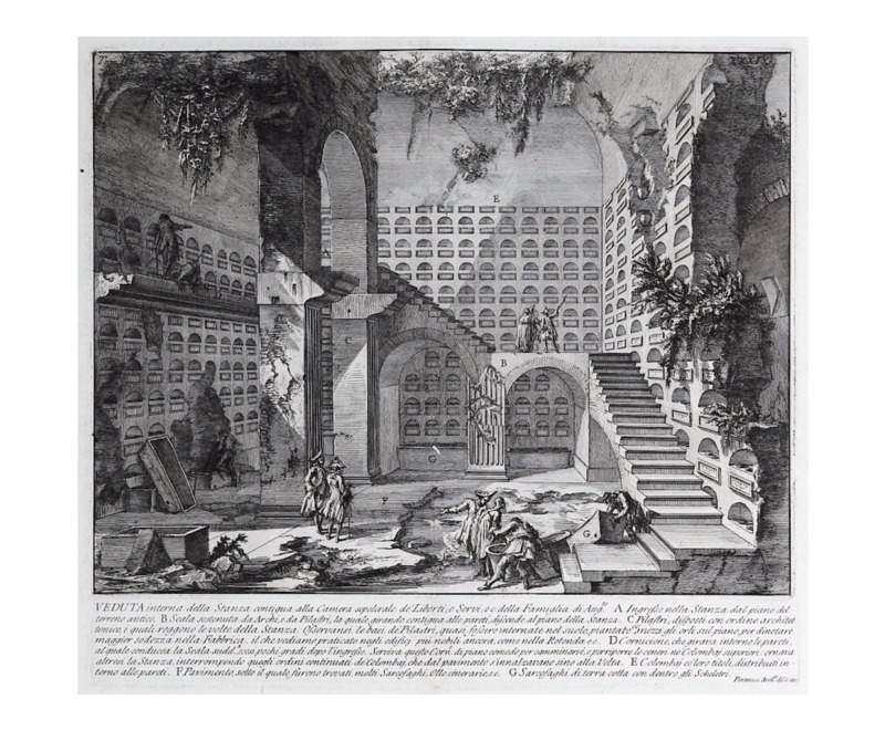 Veduta interna della Stanza contigua alla Camera sepolcrale de Liberti e Servi, ec della Famiglia Augusto