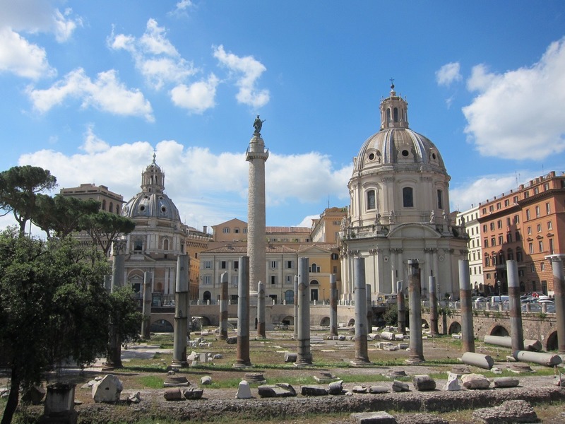 Column for Trajan view through basilica