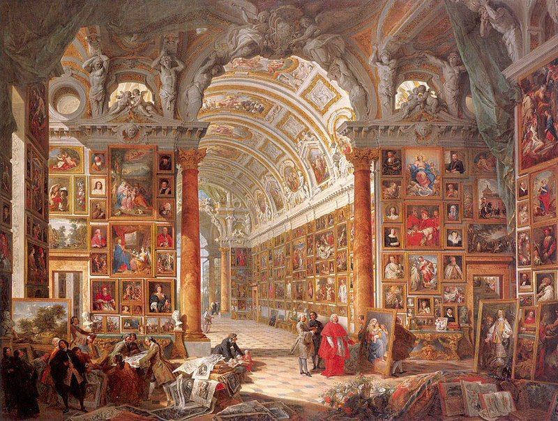 Interior of a Picture Gallery with the Collection of Cardinal Silvio Valenti Gonzaga