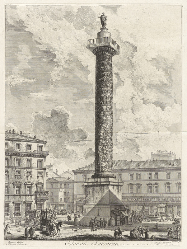 Piranesi view of Column for Marcus Aurelius