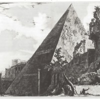 Reproduction of Pyramid of Cestius, Vedute di Roma (2)