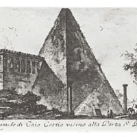Reproduction of Pyramid of Cestius, Varie Vedute