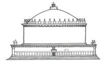 Reconstructed elevation of Mausoleum of Hadrian 