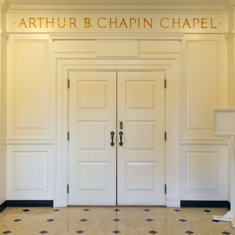 entrance to Chapin Chapel